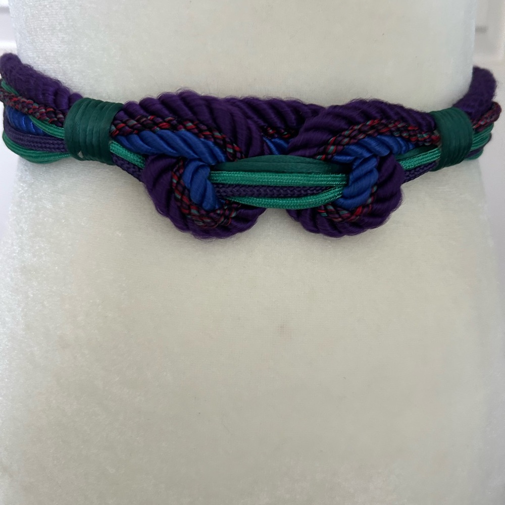 Purple and Green Rope Belt